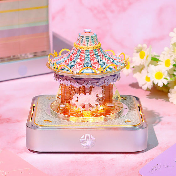 Karussell 3D-Panorama-Papierskulptur-Kalender-Notizen