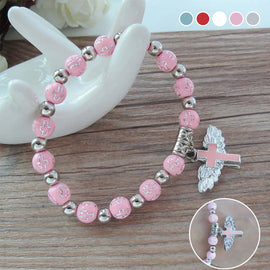 Angel Wing Cross Bracelet
