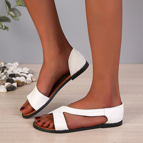 Einzeilige Sandalen mit Fischmaul