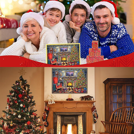 24 Boxen Puzzle-Blindbox Rote Weihnachts-Blindbox