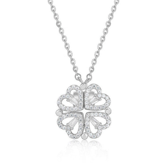 Vierblättriges Kleeblatt Halskette