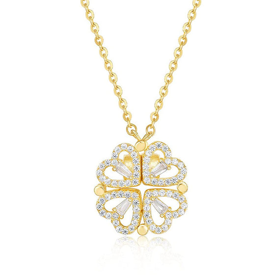 Vierblättriges Kleeblatt Halskette