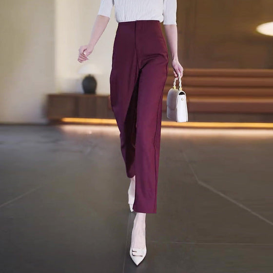 Knöchelhohe Damenhose mit hoher Taille