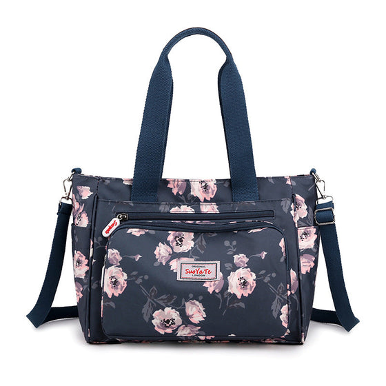 Wasserdichte Tasche mit Blumenmuster und großem Fassungsvermögen