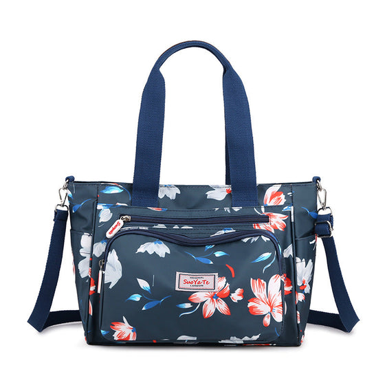 Wasserdichte Tasche mit Blumenmuster und großem Fassungsvermögen