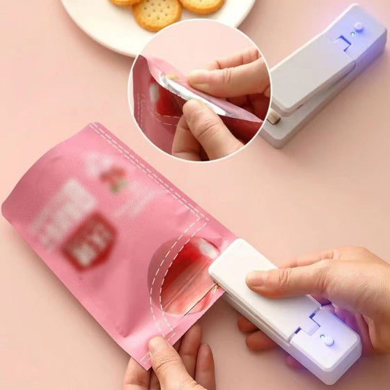 2 in 1 USB aufladbare Mini-Beutelschweißmaschine mit Schneidemesser
