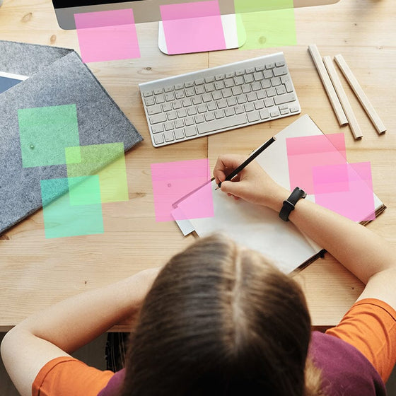 Transparente Haftnotizen