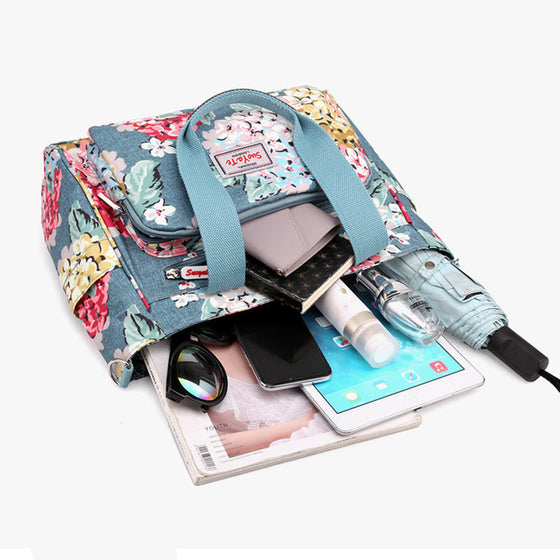 Wasserdichte Tasche mit Blumenmuster und großem Fassungsvermögen