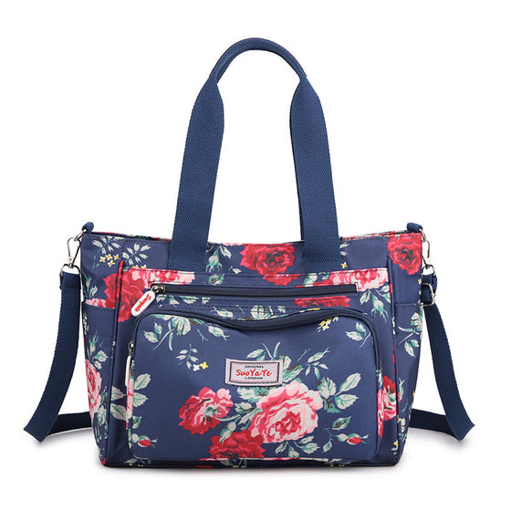 Wasserdichte Tasche mit Blumenmuster und großem Fassungsvermögen