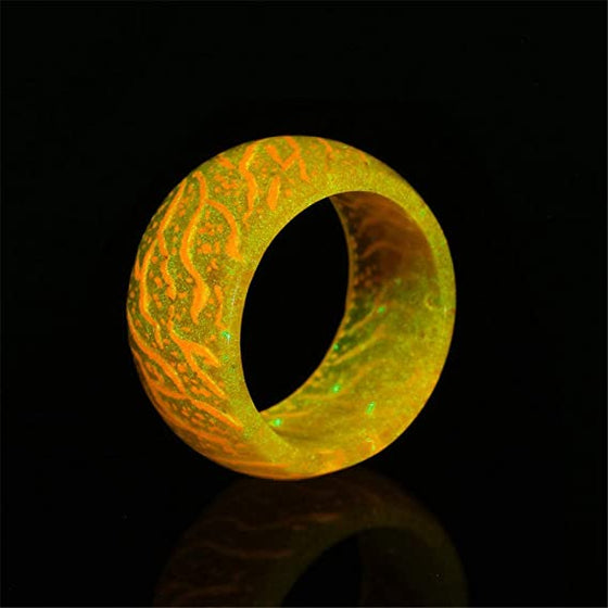 Fashion Colorful Luminous Resin Fluorescent Glowing Ring