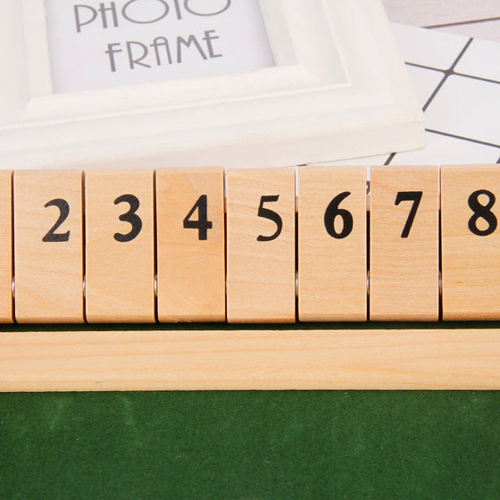 Shut The Box Game - Lustiges Tisch-Mathe-Spiel für Erwachsene und Kinder