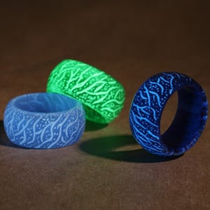 Fashion Colorful Luminous Resin Fluorescent Glowing Ring