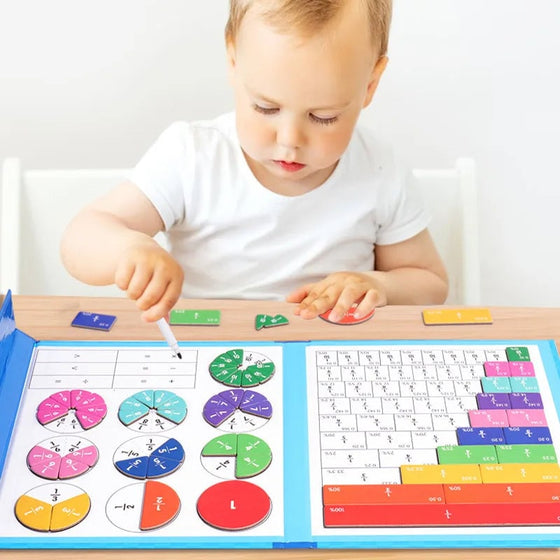 Montessori Magnetisches Buch-Bruchteil-Puzzle für Kinder