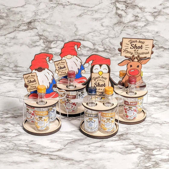 Weihnachts-Mini-Weinflaschenhalter