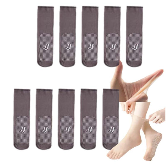 Unsichtbare, rutschfeste Kristallseidensocken für Frühling und Sommer