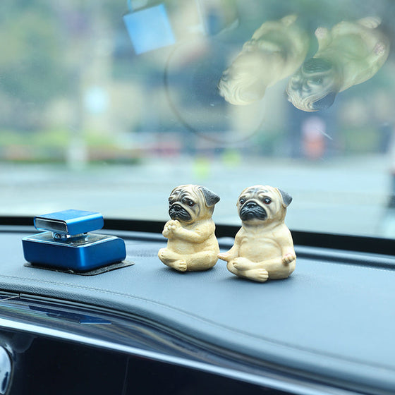 Bulldogge-Yoga-Statue