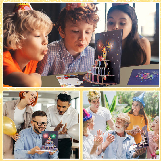 Glückwunschkarte zum Geburtstag mit Pop-up