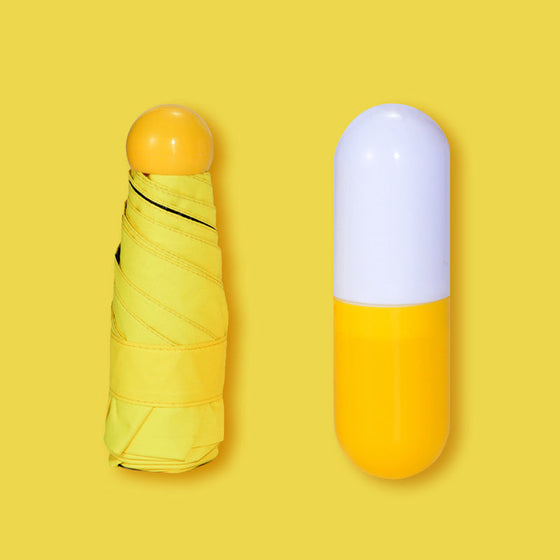 Mini-Satchel-Karten-Kapselform-Regenschirm