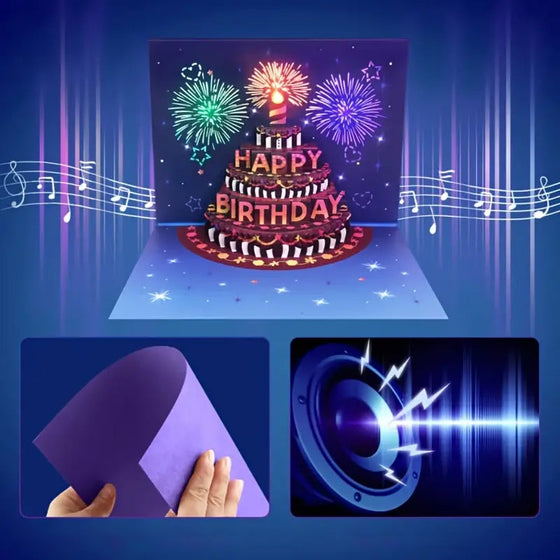 Glückwunschkarte zum Geburtstag mit Pop-up