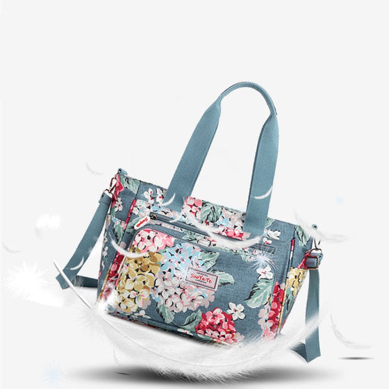 Wasserdichte Tasche mit Blumenmuster und großem Fassungsvermögen