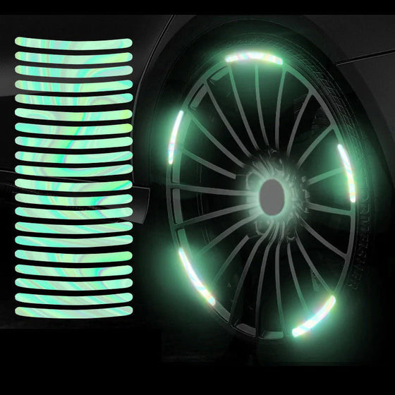 Antikollisionsaufkleber für leuchtende Autoreifen