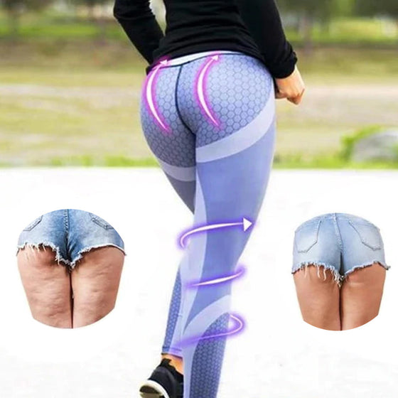 🎁Somerset? Sie sind 53 rabat!🌹Dina yogabyxor med hög midja geometric iskt tryck