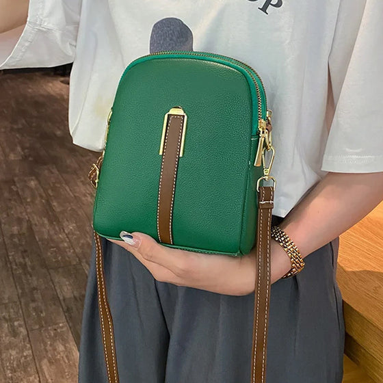 Neue Handytasche aus Leder mit Litschimuster