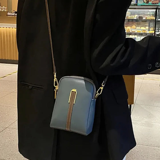 Neue Handytasche aus Leder mit Litschimuster