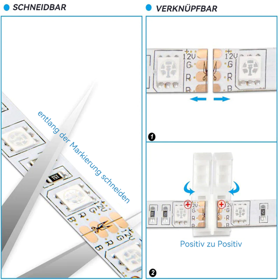 LED-Lichtstreifen-Kit für DIY-Dekoration