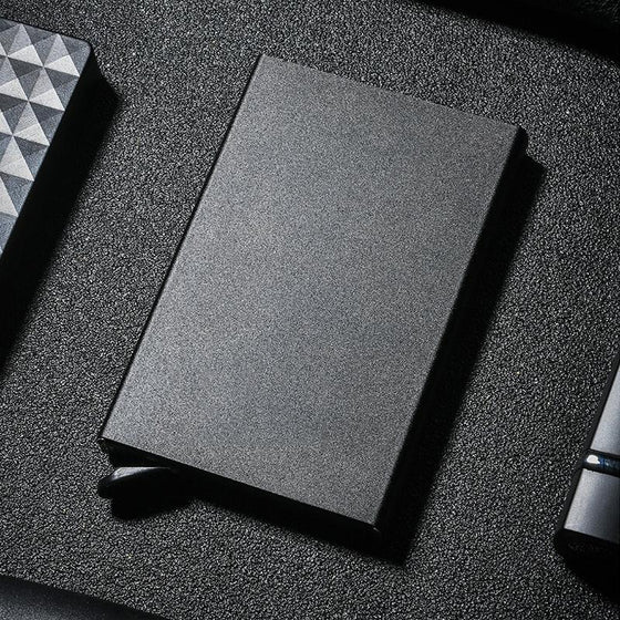 Automatische aufklappbare Geldbörse mit RFID-Blockierung