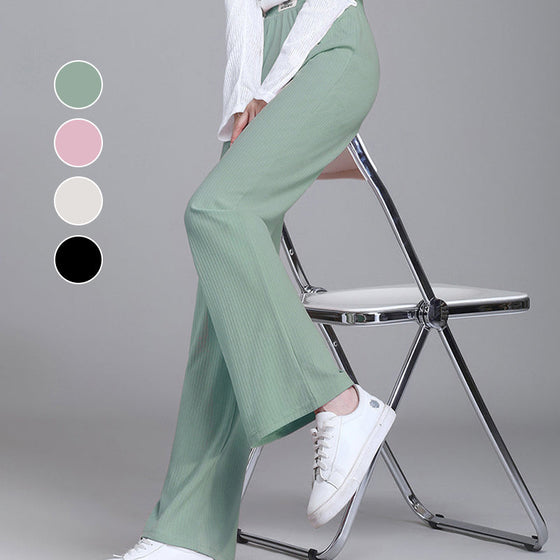 Einfarbige Freizeithose aus Eisseide