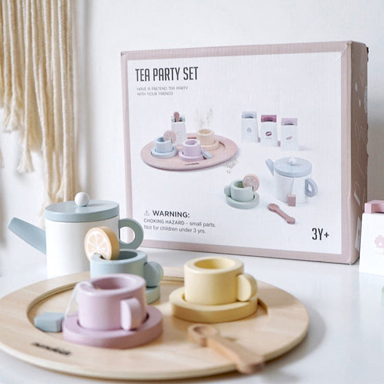 Nachmittagstee Holzspielzeugset