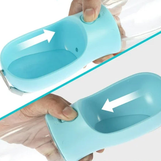 2-in-1 tragbarer Futterspender für Wasserflaschen