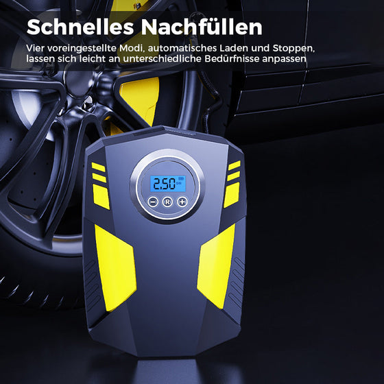 Tragbare Luftpumpe mit Digitalanzeige