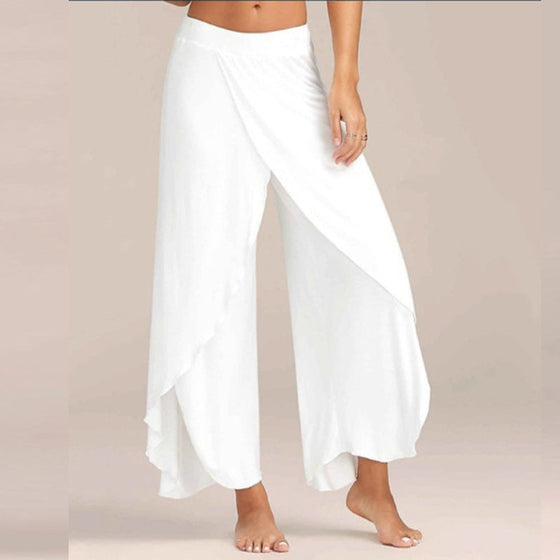 Damen-Culottes Chinohose mit weitem Bein