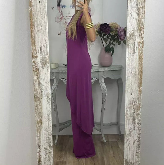 Zweiteiliges ärmelloses Damen-Set mit Rundhalsausschnitt