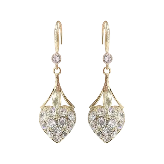 Blaue Diamant-Herz-Ohrringe