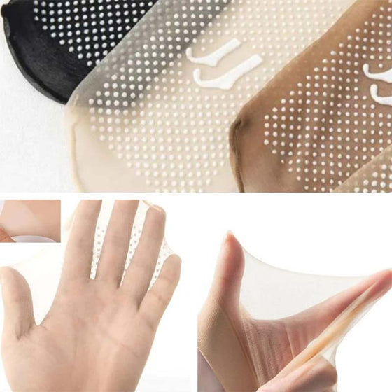 Unsichtbare, rutschfeste Kristallseidensocken für Frühling und Sommer