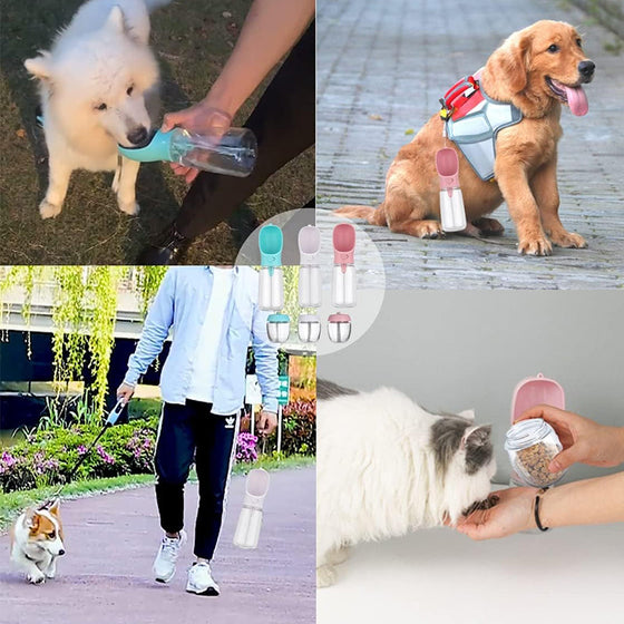 2-in-1 tragbarer Futterspender für Wasserflaschen