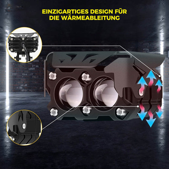 Motorrad fahrende LED-Zusatzscheinwerfer