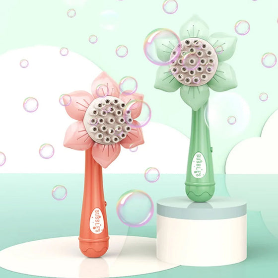 Sonnenblumenform 23-Loch Seifenblasenmaschine