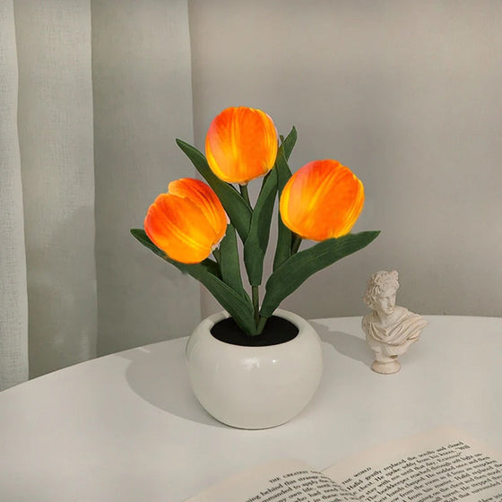 LED-Tulpen-Nachtlicht-Blumen-Tischlampe