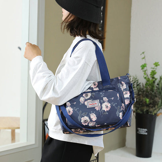 Wasserdichte Tasche mit Blumenmuster und großem Fassungsvermögen