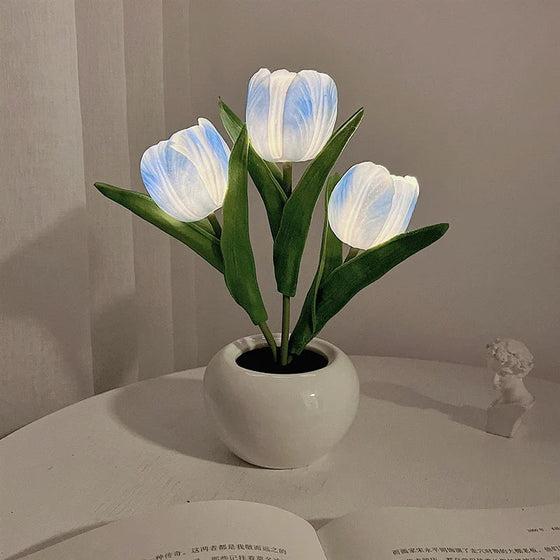 LED-Tulpen-Nachtlicht-Blumen-Tischlampe