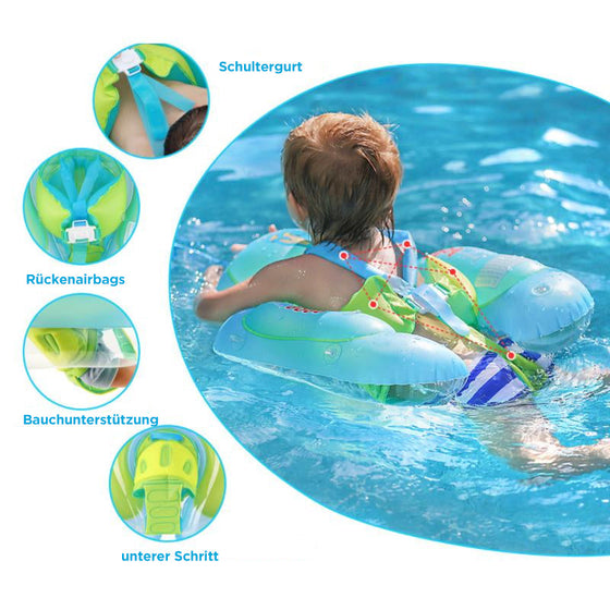 Babyschwimmer mit Baldachin