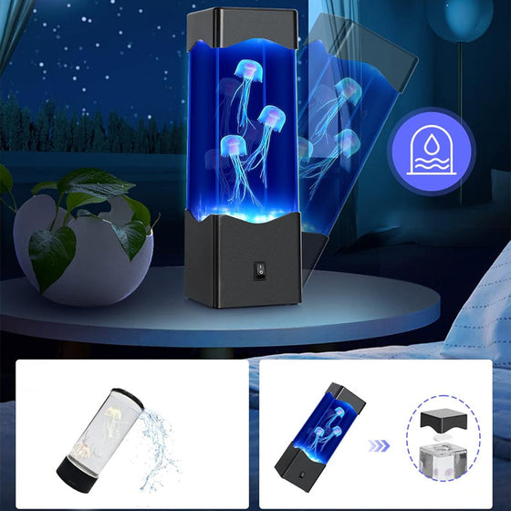 Multicolor-Quallen-Lavalampe