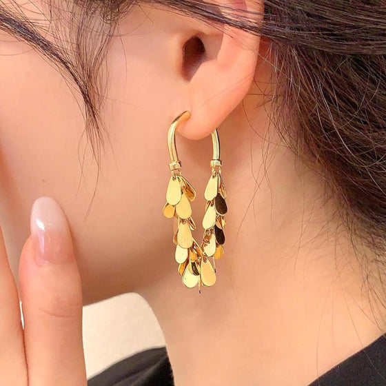 Pailletten-Quaste-Ohrringe