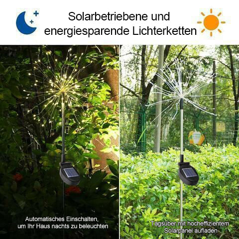 Wasserdichte Solargarten-Feuerwerkslampe