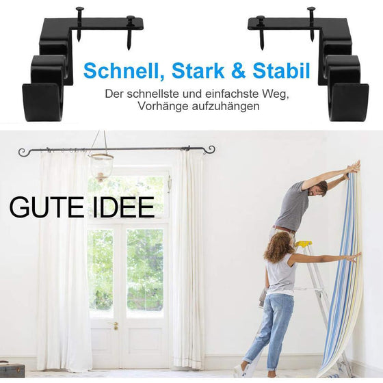 Universal Vorhangstangen Halterungen 2 Stück