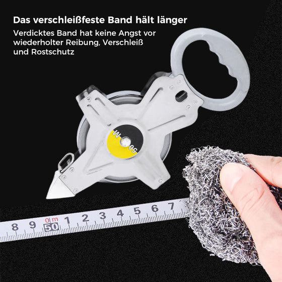 Tragbares Bandmaß aus Edelstahl